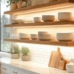 Stylish open kitchen shelf ideas for a modern cooking space