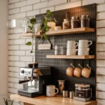 Chic coffee bar ideas for maximizing small spaces with stylish decor.
