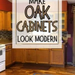 Modern oak kitchen cabinets transformed without paint for a stylish look.